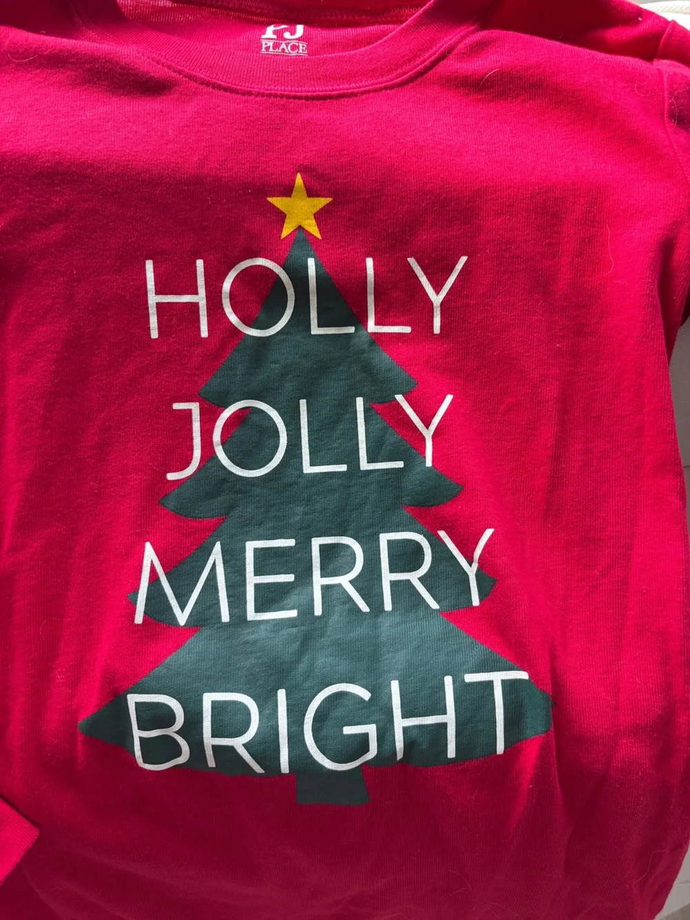 Holiday Pajama Set with Green Plaid Pants